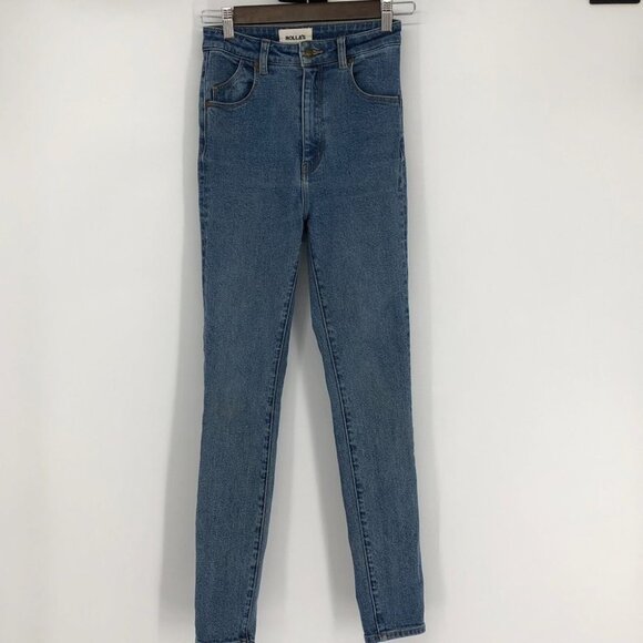 Rolla's Eastcoast Ankle High Rise Skinny Jeans - Stacey Blue size 26 - Picture 2 of 12